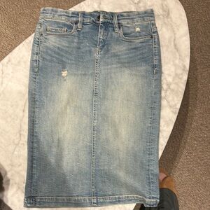 Blank NYC Light Blue Denim Pencil Skirt